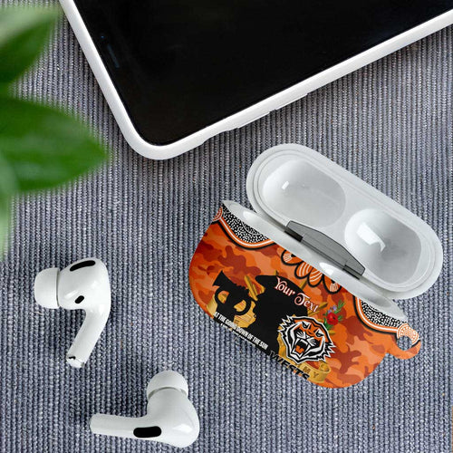 Personalised Tigers Rugby ANZAC Day AirPods Case Last Post Poppy We Will Remember Them