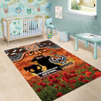 Personalised Tigers Rugby ANZAC Day Area Rug Last Post Poppy We Will Remember Them
