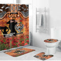 Personalised Tigers Rugby ANZAC Day Bathroom Set Last Post Poppy We Will Remember Them