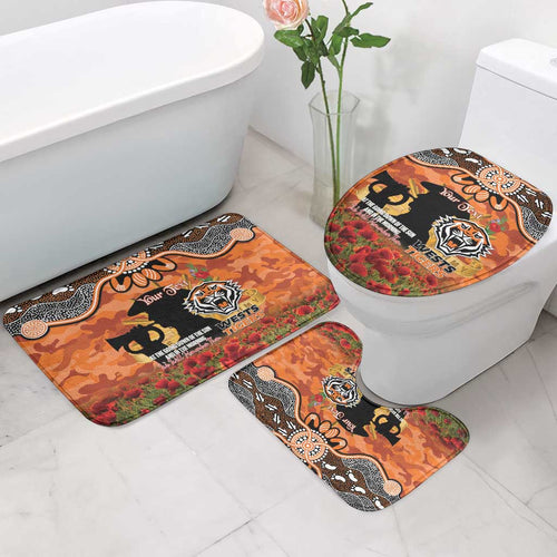 Personalised Tigers Rugby ANZAC Day Bathroom Set Last Post Poppy We Will Remember Them