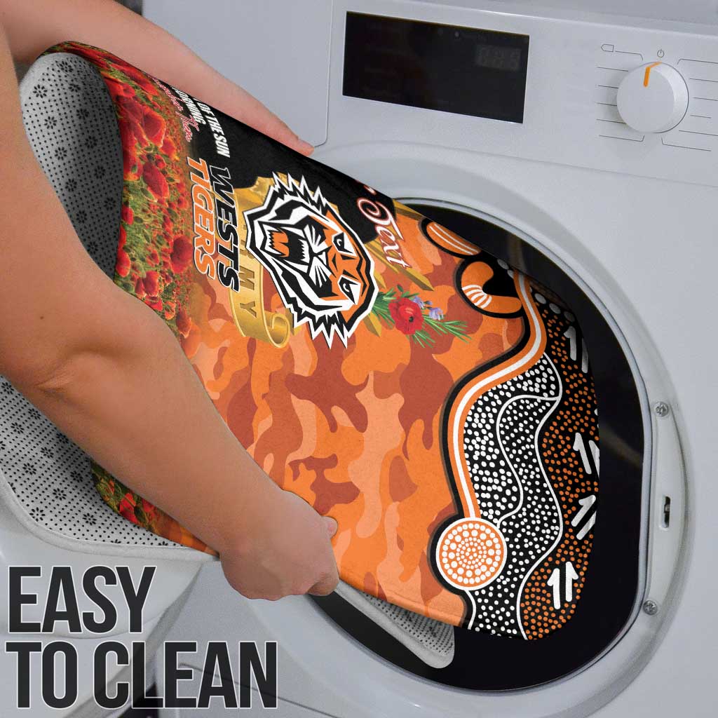 Personalised Tigers Rugby ANZAC Day Bathroom Set Last Post Poppy We Will Remember Them