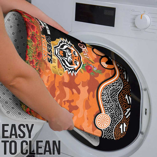 Personalised Tigers Rugby ANZAC Day Bathroom Set Last Post Poppy We Will Remember Them