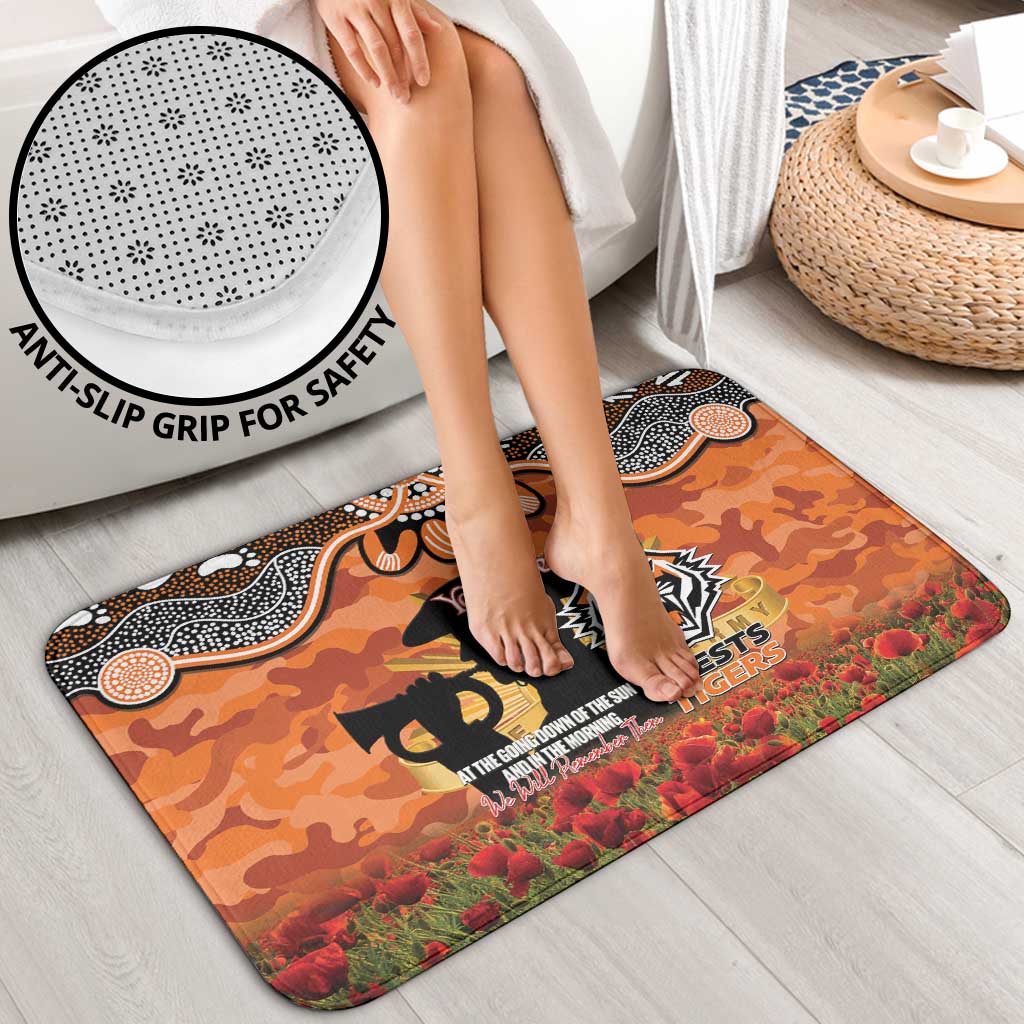 Personalised Tigers Rugby ANZAC Day Bathroom Set Last Post Poppy We Will Remember Them