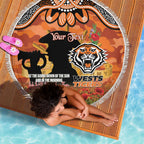 Personalised Tigers Rugby ANZAC Day Beach Blanket Last Post Poppy We Will Remember Them