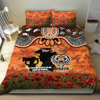 Personalised Tigers Rugby ANZAC Day Bedding Set Last Post Poppy We Will Remember Them