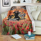 Personalised Tigers Rugby ANZAC Day Blanket Last Post Poppy We Will Remember Them