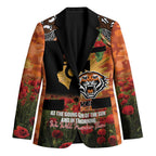 Personalised Tigers Rugby ANZAC Day Blazer Last Post Poppy We Will Remember Them