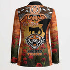 Personalised Tigers Rugby ANZAC Day Blazer Last Post Poppy We Will Remember Them