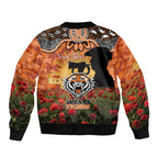 Personalised Tigers Rugby ANZAC Day Bomber Jacket Last Post Poppy We Will Remember Them