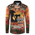 Personalised Tigers Rugby ANZAC Day Button Sweatshirt Last Post Poppy We Will Remember Them
