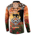 Personalised Tigers Rugby ANZAC Day Button Sweatshirt Last Post Poppy We Will Remember Them