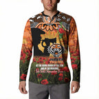 Personalised Tigers Rugby ANZAC Day Button Sweatshirt Last Post Poppy We Will Remember Them