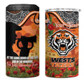 Personalised Tigers Rugby ANZAC Day 4 in 1 Can Cooler Tumbler Last Post Poppy We Will Remember Them