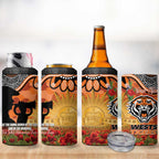Personalised Tigers Rugby ANZAC Day 4 in 1 Can Cooler Tumbler Last Post Poppy We Will Remember Them