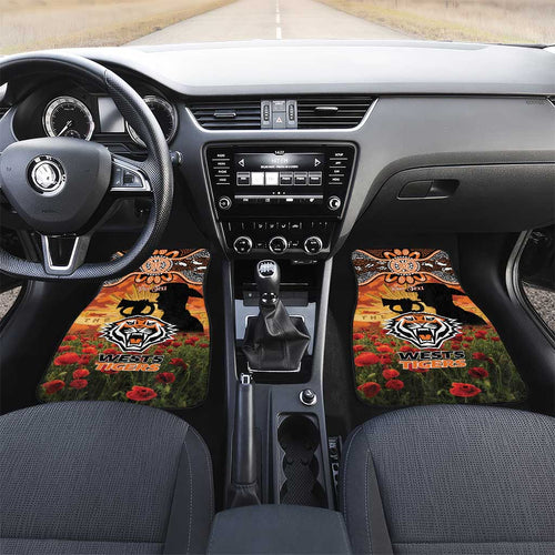 Personalised Tigers Rugby ANZAC Day Car Mats Last Post Poppy We Will Remember Them