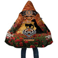 Personalised Tigers Rugby ANZAC Day Cloak Last Post Poppy We Will Remember Them