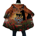 Personalised Tigers Rugby ANZAC Day Cloak Last Post Poppy We Will Remember Them