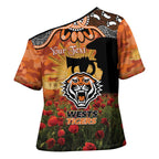 Personalised Tigers Rugby ANZAC Day Cross Shoulder Shirt Last Post Poppy We Will Remember Them