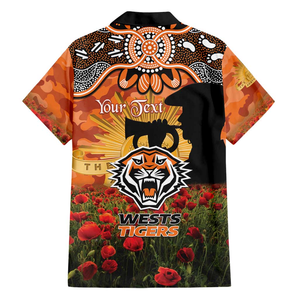 Personalised Tigers Rugby ANZAC Day Family Matching Puletasi and Hawaiian Shirt Last Post Poppy We Will Remember Them