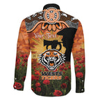 Personalised Tigers Rugby ANZAC Day Family Matching Puletasi and Hawaiian Shirt Last Post Poppy We Will Remember Them