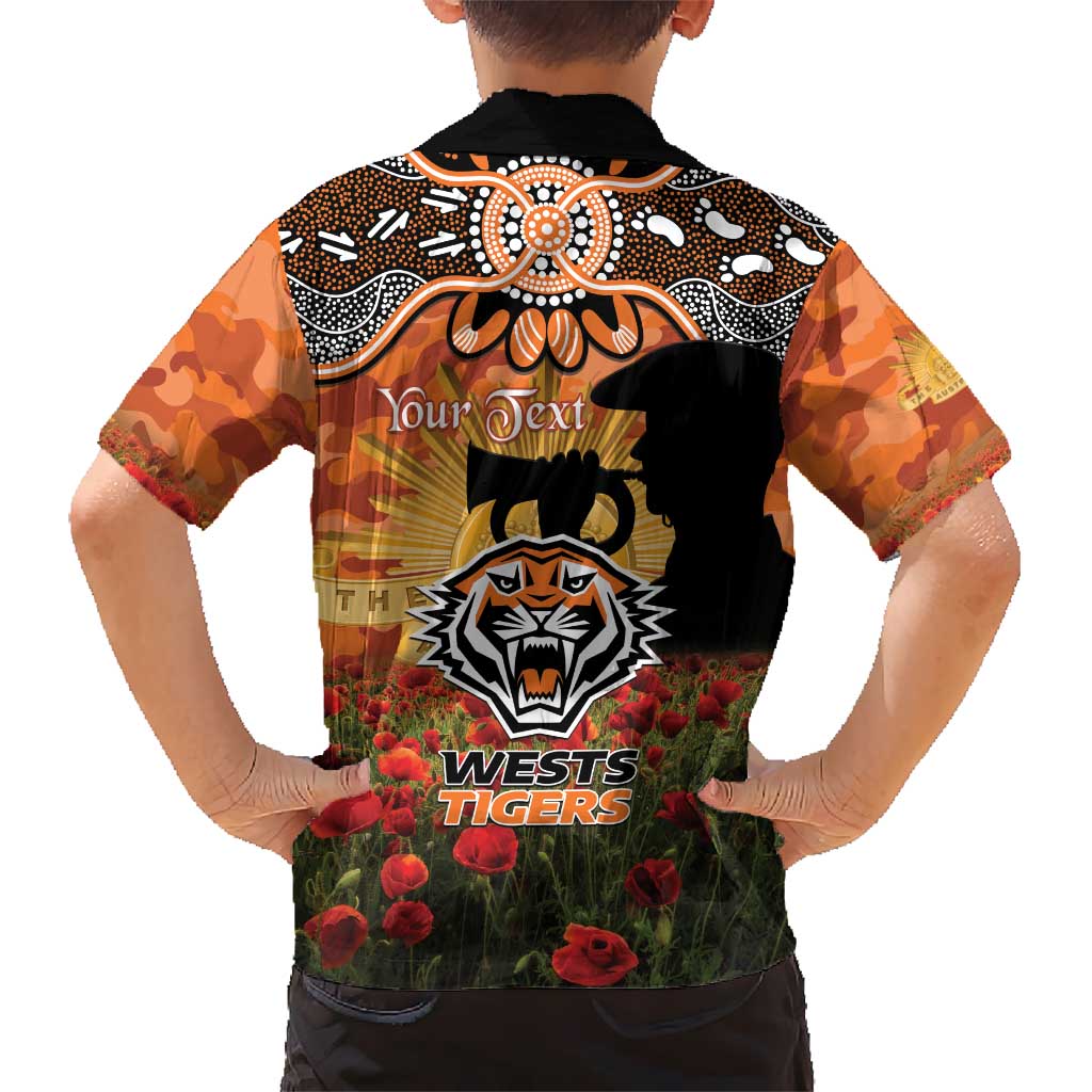 Personalised Tigers Rugby ANZAC Day Family Matching Tank Maxi Dress and Hawaiian Shirt Last Post Poppy We Will Remember Them