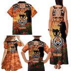 Personalised Tigers Rugby ANZAC Day Family Matching Tank Maxi Dress and Hawaiian Shirt Last Post Poppy We Will Remember Them