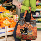 Personalised Tigers Rugby ANZAC Day Grocery Bag Last Post Poppy We Will Remember Them