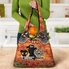 Personalised Tigers Rugby ANZAC Day Grocery Bag Last Post Poppy We Will Remember Them