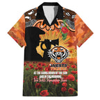 Personalised Tigers Rugby ANZAC Day Hawaiian Shirt Last Post Poppy We Will Remember Them