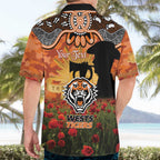 Personalised Tigers Rugby ANZAC Day Hawaiian Shirt Last Post Poppy We Will Remember Them