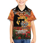 Personalised Tigers Rugby ANZAC Day Hawaiian Shirt Last Post Poppy We Will Remember Them