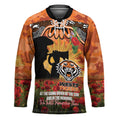 Personalised Tigers Rugby ANZAC Day Hockey Jersey Last Post Poppy We Will Remember Them