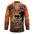 Personalised Tigers Rugby ANZAC Day Hockey Jersey Last Post Poppy We Will Remember Them