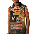 Personalised Tigers Rugby ANZAC Day Kid Polo Shirt Last Post Poppy We Will Remember Them