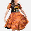 Personalised Tigers Rugby ANZAC Day Kid Short Sleeve Dress Last Post Poppy We Will Remember Them