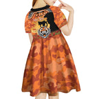 Personalised Tigers Rugby ANZAC Day Kid Short Sleeve Dress Last Post Poppy We Will Remember Them