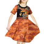 Personalised Tigers Rugby ANZAC Day Kid Short Sleeve Dress Last Post Poppy We Will Remember Them