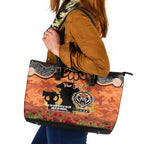 Personalised Tigers Rugby ANZAC Day Leather Tote Bag Last Post Poppy We Will Remember Them