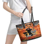 Personalised Tigers Rugby ANZAC Day Leather Tote Bag Last Post Poppy We Will Remember Them