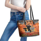 Personalised Tigers Rugby ANZAC Day Leather Tote Bag Last Post Poppy We Will Remember Them