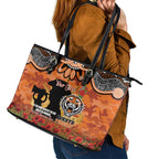 Personalised Tigers Rugby ANZAC Day Leather Tote Bag Last Post Poppy We Will Remember Them