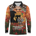 Personalised Tigers Rugby ANZAC Day Long Sleeve Polo Shirt Last Post Poppy We Will Remember Them