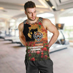 Personalised Tigers Rugby ANZAC Day Men Tank Top Last Post Poppy We Will Remember Them