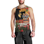 Personalised Tigers Rugby ANZAC Day Men Tank Top Last Post Poppy We Will Remember Them