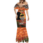 Personalised Tigers Rugby ANZAC Day Mermaid Dress Last Post Poppy We Will Remember Them