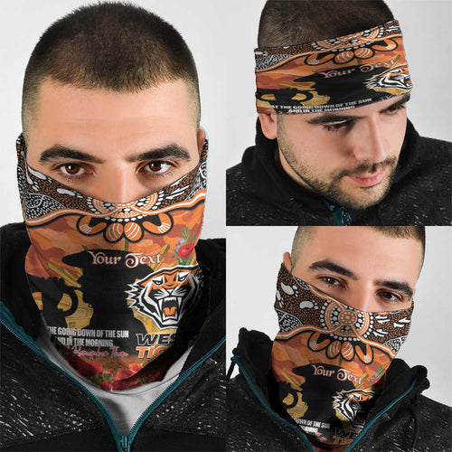 Personalised Tigers Rugby ANZAC Day Neck Gaiter Last Post Poppy We Will Remember Them