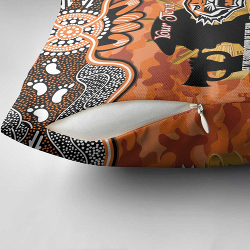 Personalised Tigers Rugby ANZAC Day Pillow Cover Last Post Poppy We Will Remember Them