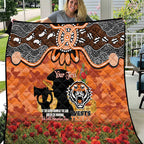 Personalised Tigers Rugby ANZAC Day Quilt Last Post Poppy We Will Remember Them