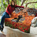 Personalised Tigers Rugby ANZAC Day Quilt Last Post Poppy We Will Remember Them