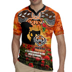 Personalised Tigers Rugby ANZAC Day Rugby Jersey Last Post Poppy We Will Remember Them